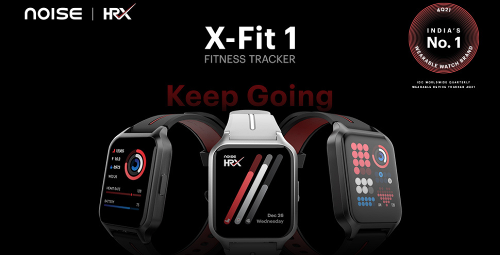 Noise X-Fit 1 Fitness Tracker With 1.52" IPS TruView Display, 10 Day Battery, Smart Watch, Silver Grey